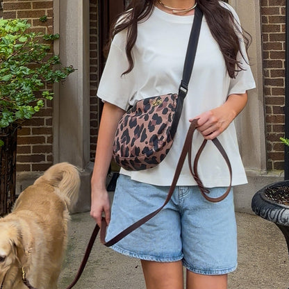 Luna Mini Crossbody Recycled Nylon Leopard