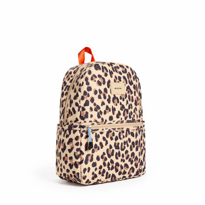 Kane Kids Travel Backpack Printed Canvas Leopard