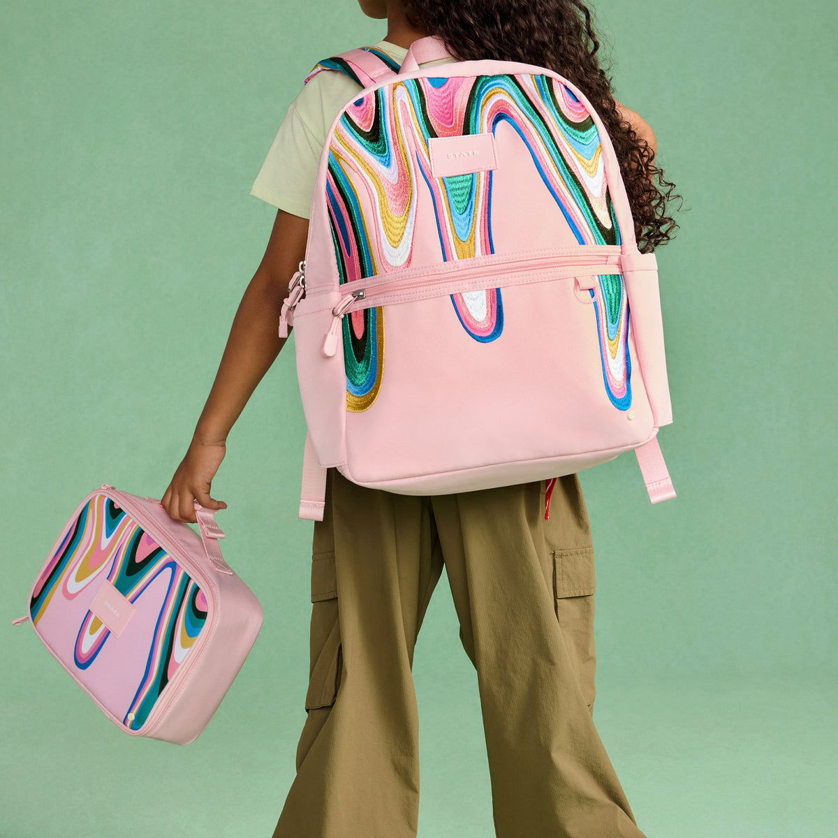 Kane Kids Backpack Polyester Canvas Paint Wave