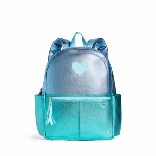 Kane Kids Travel Backpack Metallic Blue/Turquoise Colorblock