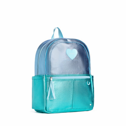 Kane Kids Travel Backpack Metallic Blue/Turquoise Colorblock