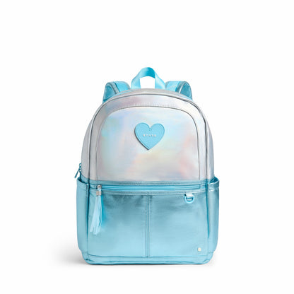 Kane Double Pocket Backpack Metallic Blue Irisdescent