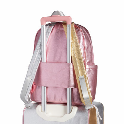 Kane Kids Travel Backpack Metallic Pink/Silver