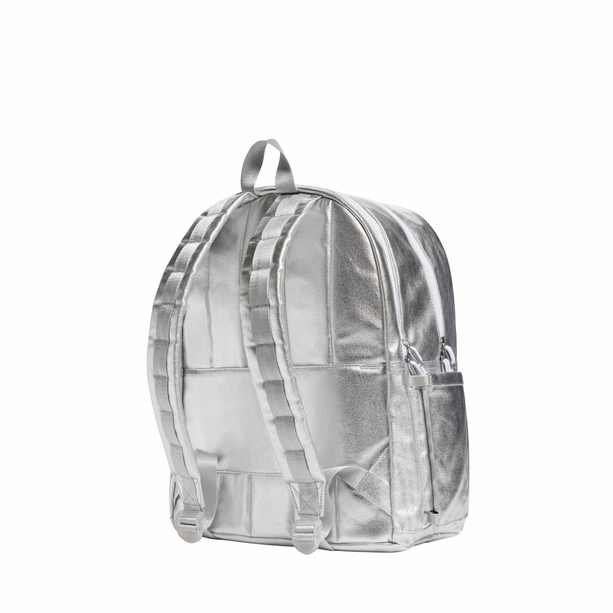 Kane Kids Double Pocket Backpack Metallic Fuzzy Hearts