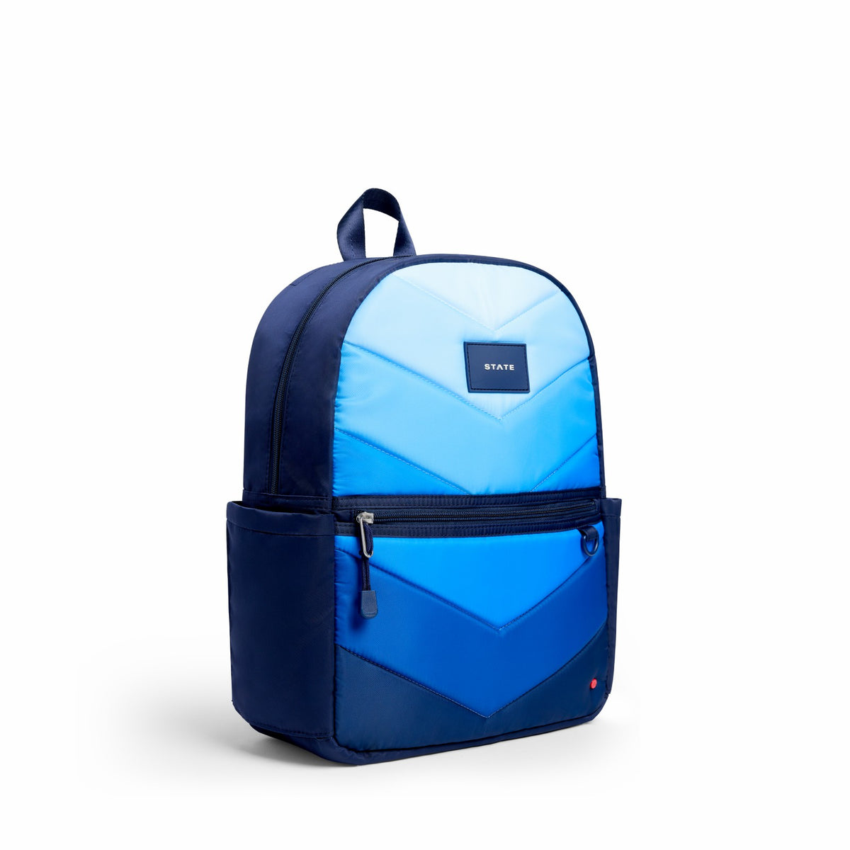 Kane Kids Backpack Nylon Puffer Blue Chevron