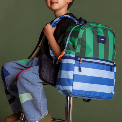 Kane Kids Travel Backpack Recycled Polyester Canvas Stripe
