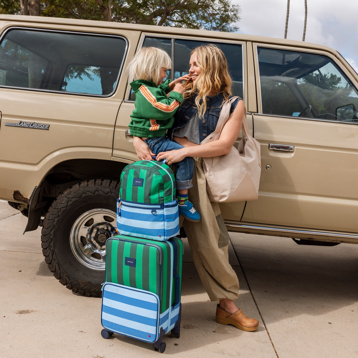 Kane Kids Travel Backpack Recycled Polyester Canvas Stripe