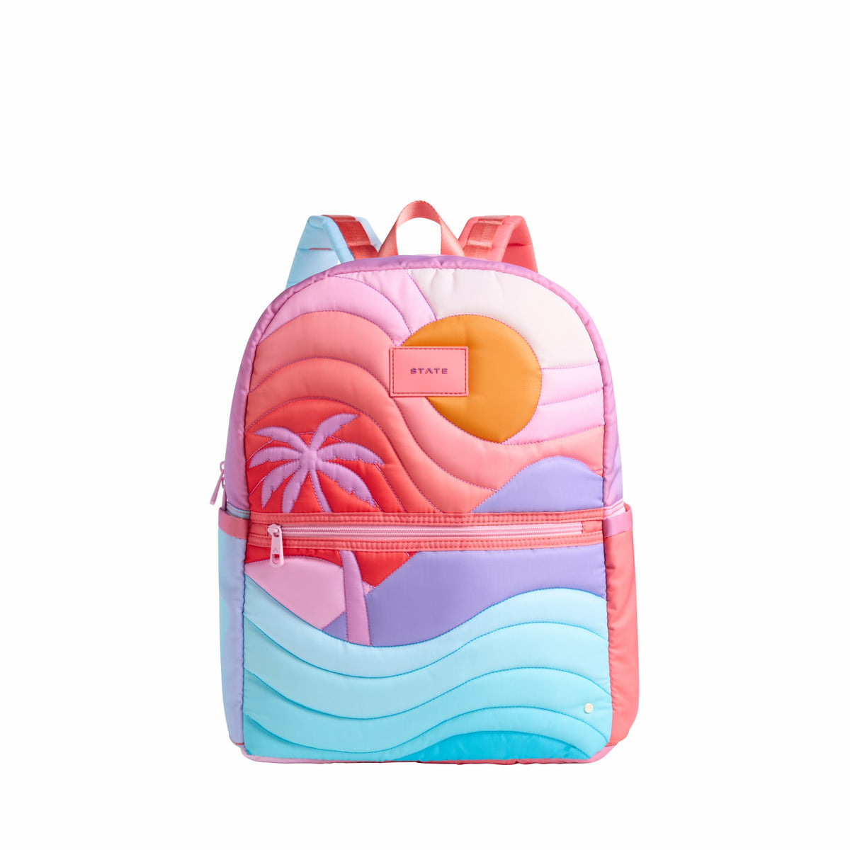 Kane Kids Double Pocket Nylon Puffer Sunset