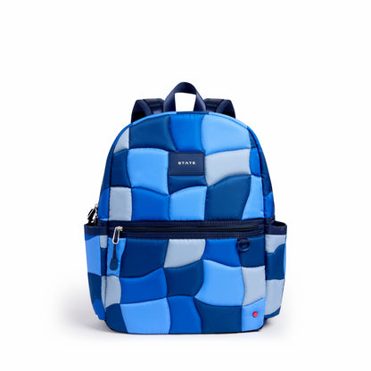 Kane Kids Double Pocket Nylon Puffer Blue Puffer Check