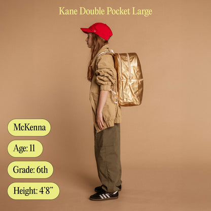Kane Kids Large Backpack Nylon Blue Gradient Diagonal Zipper