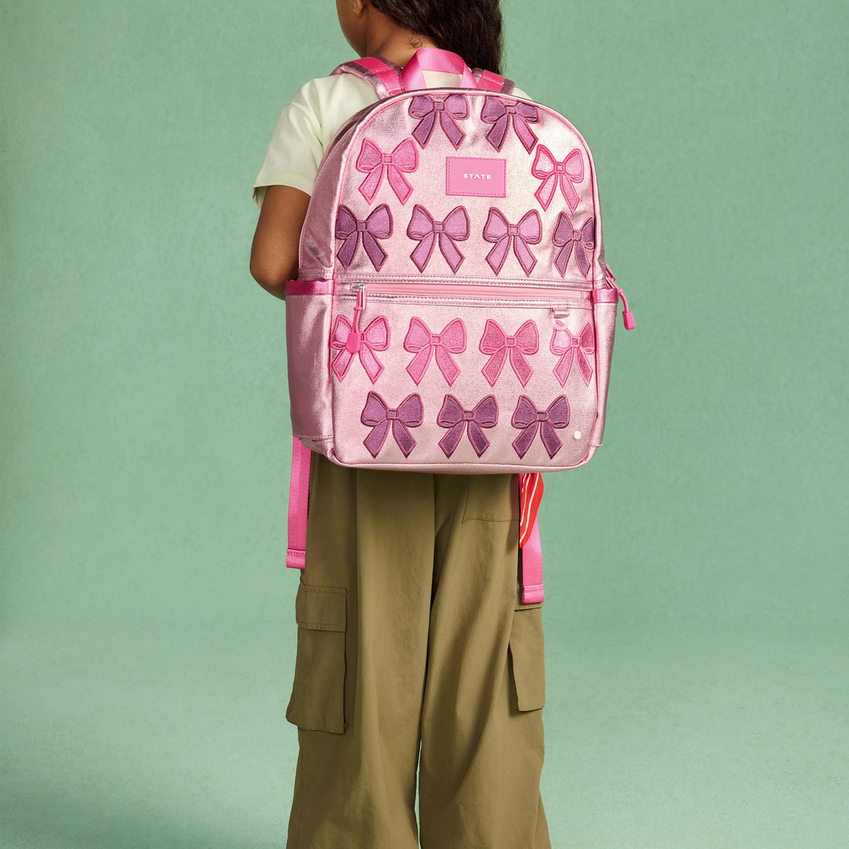 Kane Kids Backpack Metallic Patchwork Bows